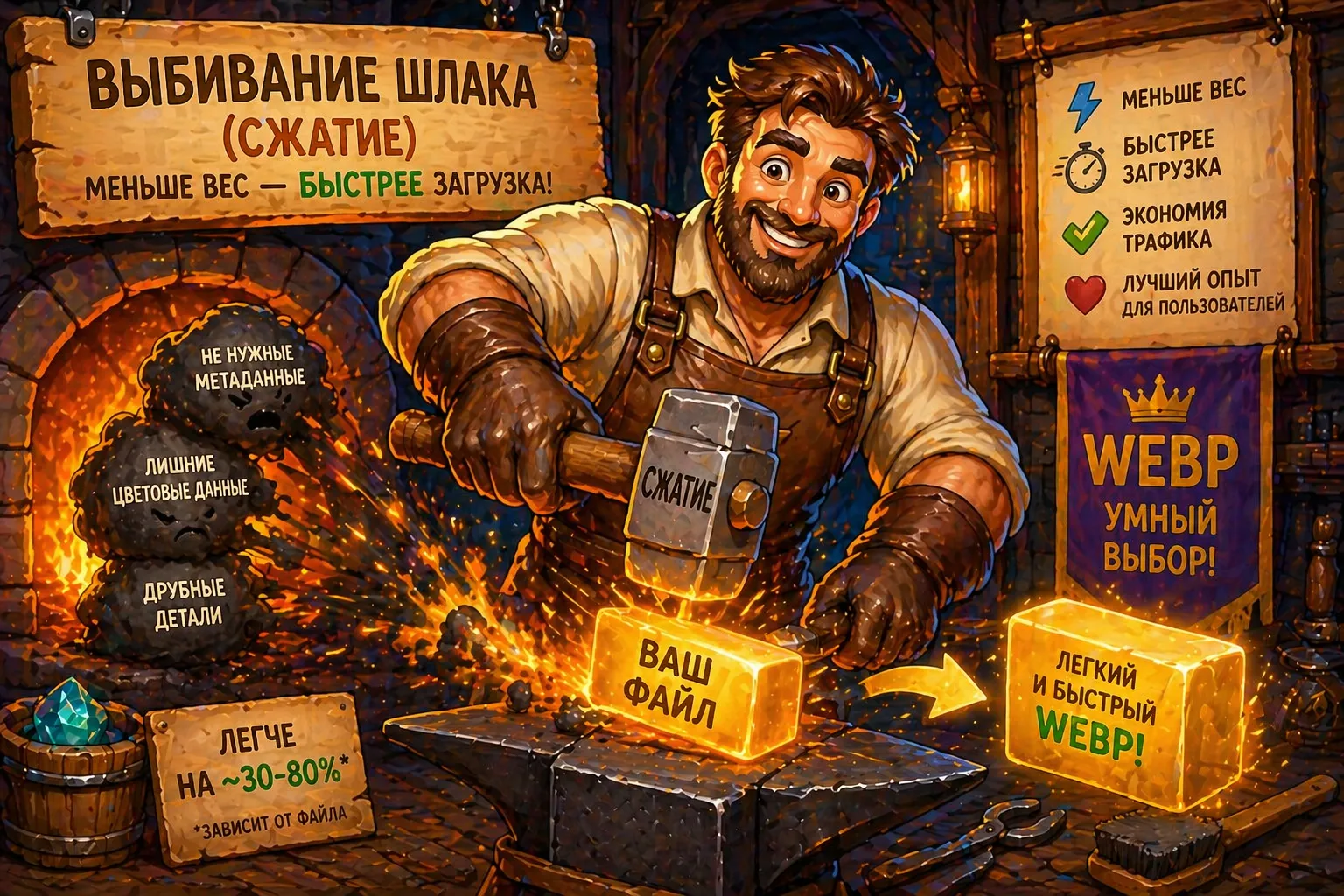 Выбивание шлака